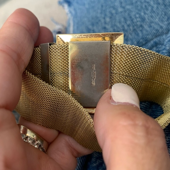 ✨WHITING & DAVIS Vintage Antique Floral Mesh Slide Gold Filled Bracelet - Picture 11 of 15